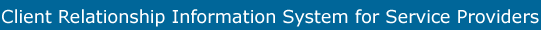 Client Relationship Information System for Service Providers